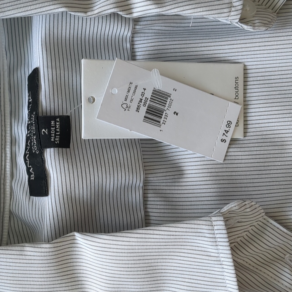 NWT Pinstripe Button-Up - Picture 2 of 3